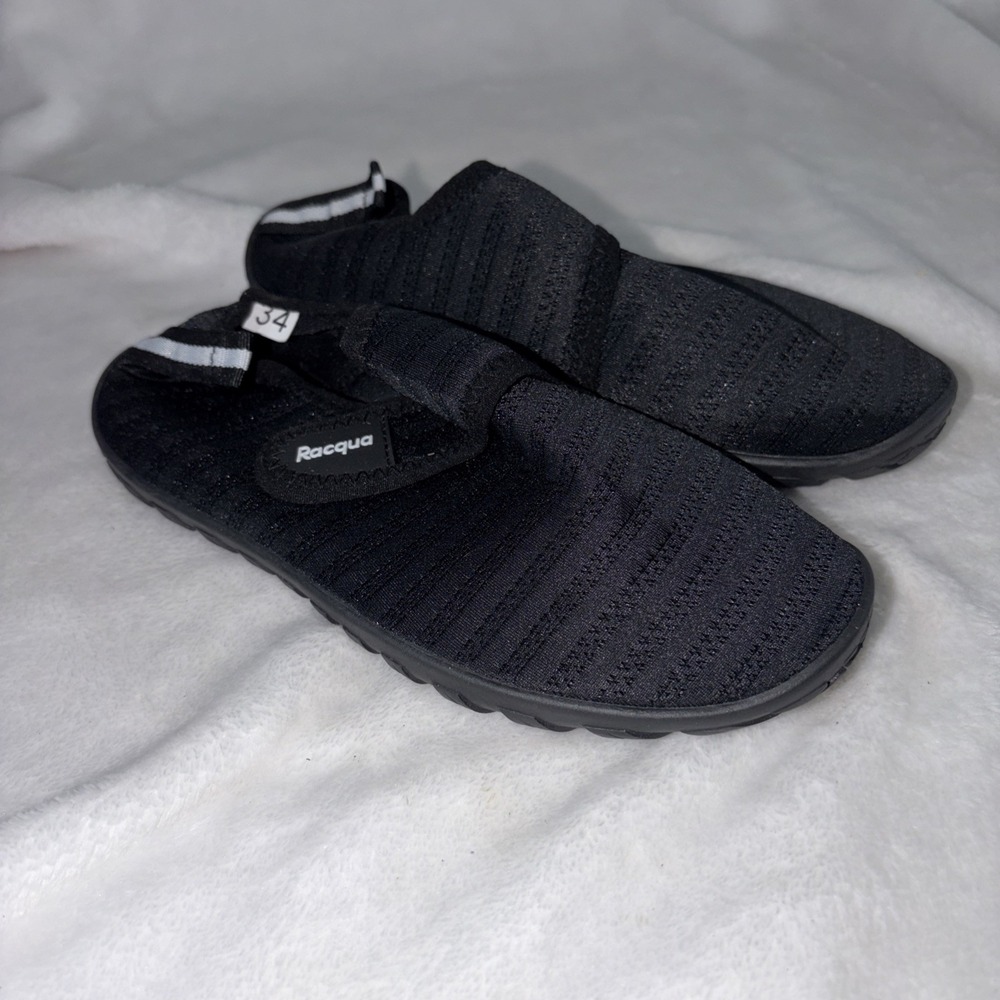 Racqua Water Shoes Size 3/34 Black Lightweight‎ Pool Swim Beach Sport Aqua Vaca